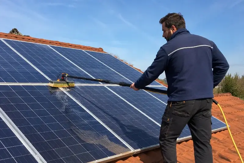 Nettoyage et entretien de panneaux solaires à Saulzoir